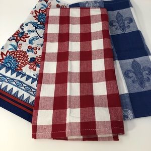 Large Red Gingham Dish Towels